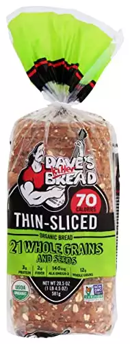 Dave's Killer Bread, Bread 21 Whole Grains Thin Sliced Organic, 20.5 Ounce
