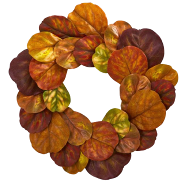 Nearly Natural Fiddle Leaf Artificial Wreath | Hayneedle