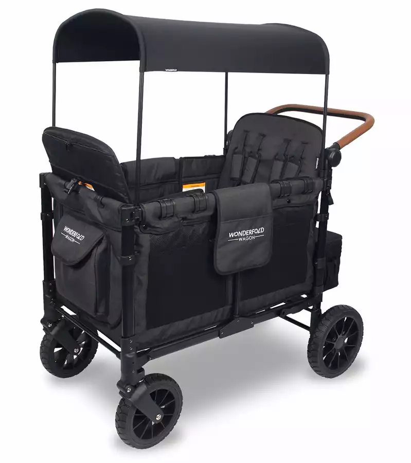WonderFold W4 Luxe (W4S 2.0) Multifunctional Quad (4 Seater) Stroller Wagon