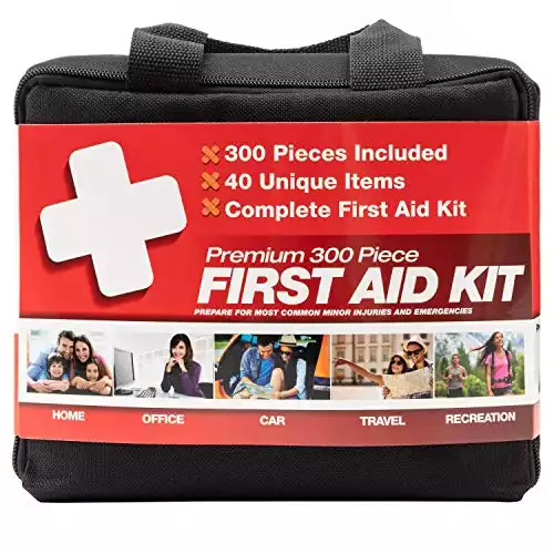 M2 BASICS 300 Piece (40 Unique Items) First Aid Kit