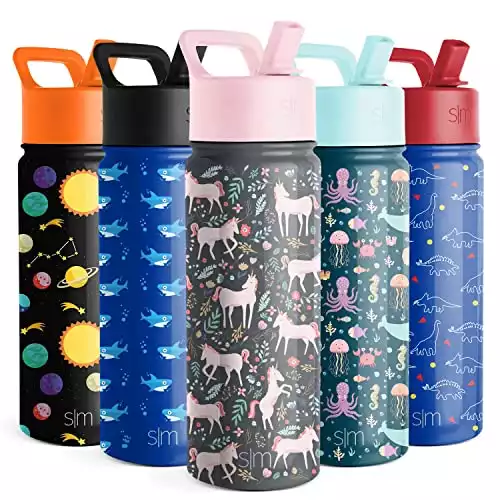 Simple Modern Kids Water Bottle with Straw Lid