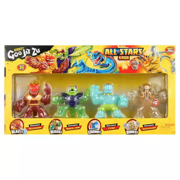 Goo Jit Zu Heroes of All Stars Action Figure Set, 4 Pieces