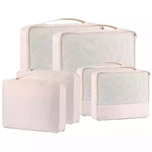 Packing Cubes for Suitcases Carry on Luggage Organizer 6 Set Travel Accessories Lightweight Storage Bag Space Saver Clothes Pouch Large