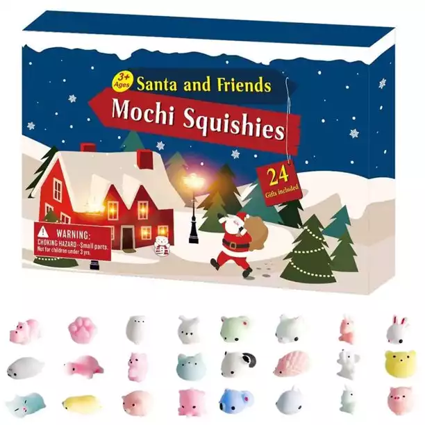 Advent Calendars Christmas Countdown Toys with 24pcs Different Cute Animal Toys for Kids Gift
