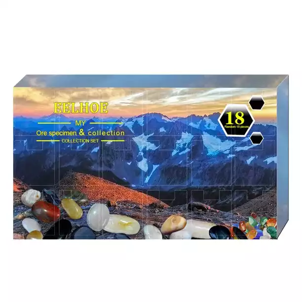 Kids Advent Calendar with Rock Collections Christmas Countdown Calendars Educational Gifts for Girls and Boys Teens