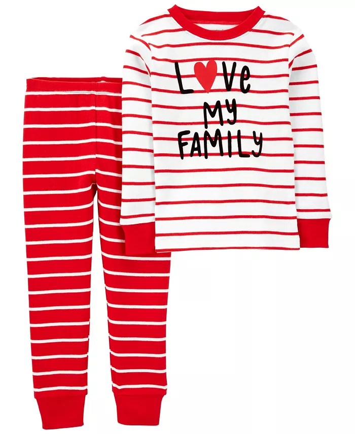 heart toddler valentines day pajamas