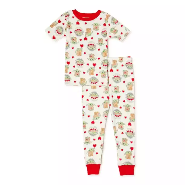 baby yoda valentines day pajamas