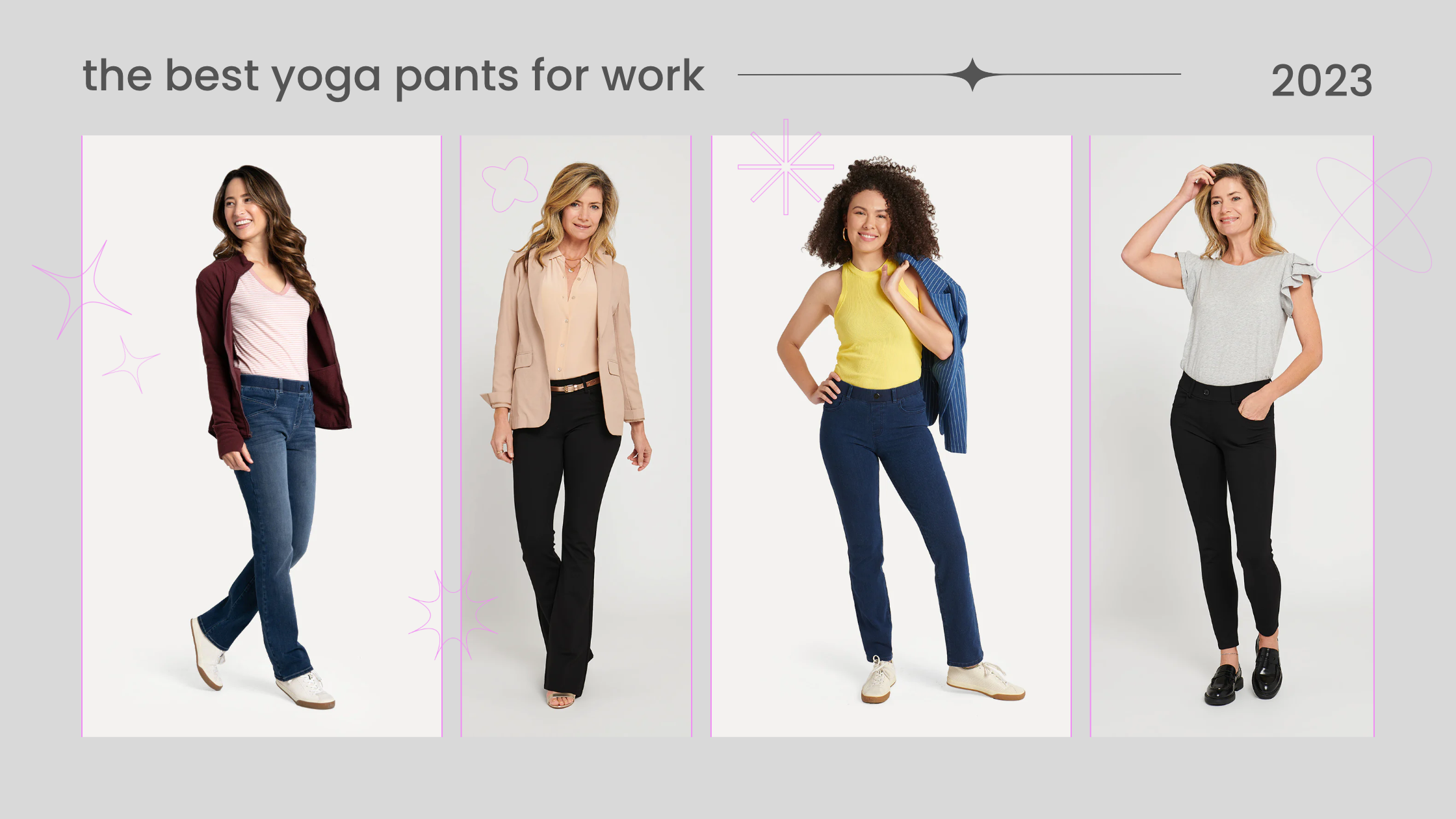 3 yoga pant styles for work - and what to wear them with - All