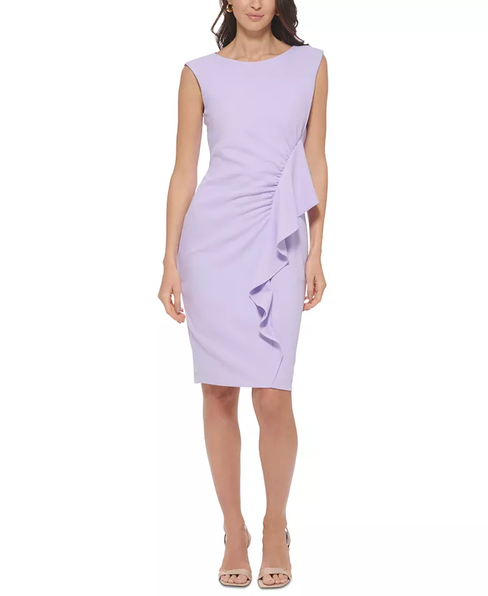 Macys | Calvin Klein | Women's Ruffle-Trim Sheath Dress